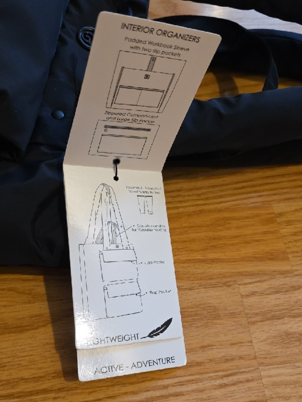 JOAN & DAVID The Capri Black Nylon Workbook Tote - Picture 3 of 14